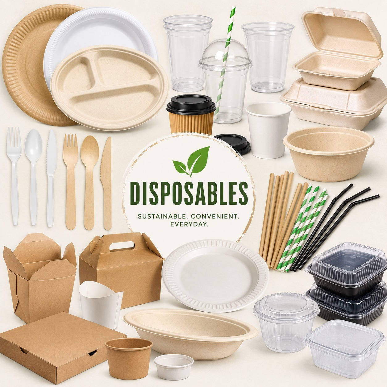 HORECA Disposable Cups, Plates and Cutlery